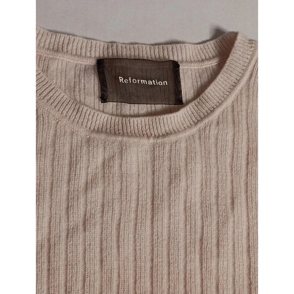 Reformation Pink Ribbed Sweater - Picture 2 of 6